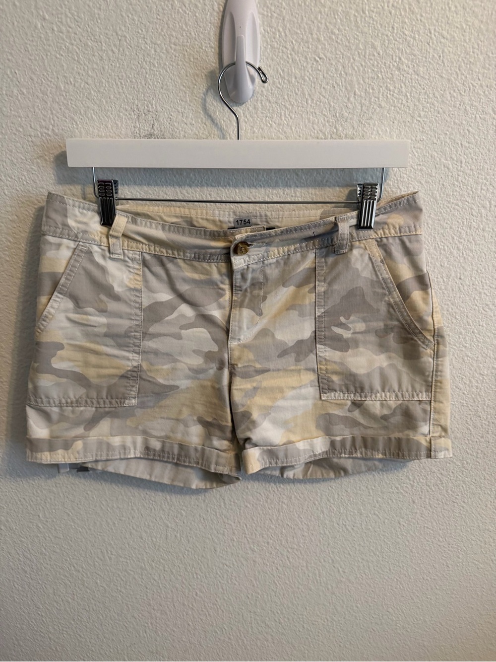 Women's Beige Camo Utility Shorts